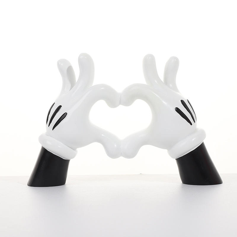 Hand than love desktop ornament-black