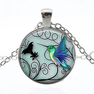 Collier pendentif charme <span class=keywords><strong>petit</strong></span> oiseau volant, collier vintage bleu <span class=keywords><strong>colibri</strong></span>, collier <span class=keywords><strong>colibri</strong></span> pierre précieuse pour femmes - Product Image 2