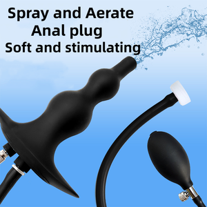 Semprotan air steker Anal tiup pembersih Enema Anal Dilator Anus Dildo silikon <span class=keywords><strong>Buttplug</strong></span> Expander mesin cuci - Product Image 5
