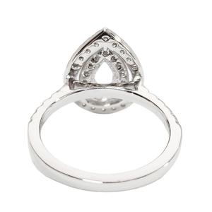 King O King Factory New Design 18k Solid White Gold Real Diamond Fine Jewelry Engagement Semi Mount Ring for Women - Product Image 3