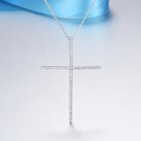 Expédition rapide, collier pendentif croix unique pour homme 2020, grand collier croix en or, collier à maillons cubains, collier avec nom personnalisé