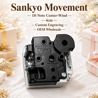 Kit de mécanisme de remplacement pour boîte à musique à ventouse métallique Sankyo 18 notes, mouvement manuel à manivelle, chansons personnalisées, pour artisanat DIY