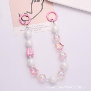 Nuevo colgante de llavero con cuentas realistas de acrílico galvanizado, accesorios de cuentas cuadradas coloridas frescas, decoración de bolsa - Product Image 6