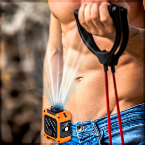 Hängender Mini-Taillen lüfter für den Außenbereich 10000mAh Tragbarer elektrischer Multifunktions-Taillen lüfter mit Gürtel clip - Product Image 3