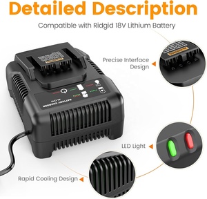 <span class=keywords><strong>Chargeur</strong></span> de <span class=keywords><strong>batterie</strong></span> 18 volts pour Ridgid R86091 R86092 <span class=keywords><strong>Chargeur</strong></span> de remplacement pour <span class=keywords><strong>batterie</strong></span> au lithium <span class=keywords><strong>AEG</strong></span> 18V L1830R L1815R R840085 R840086 - Product Image 2