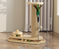 Jouet pour chat en bois beige en gros du fabricant, griffoir pour chat avec cordes en sisal pour l'escalade