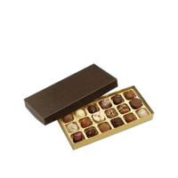 Boîte de chocolat en carton kraft de luxe personnalisée paquet de 18 emballage en relief 4C pour aliments pour le sucre de l'Aïd Ramadan
