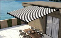 Vente directe usine – Auvent pare-soleil automatique pleine surface, rétractable en aluminium pour extérieur, pliable