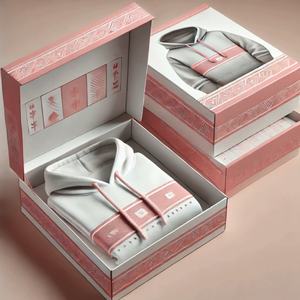 Boîtes rigides écologiques biodégradables en carton gris recyclé pour sweats à capuche, emballage de courrier, gaufrage, éponge, cadeau, marque privée - Product Image 4