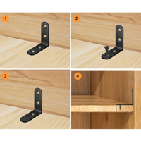 Fixation d'angle en acier inoxydable à 90 degrés pour support à angle droit pour meubles en bois Cadres de lit Armoires Tiroirs Chaises