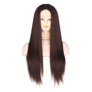 Tête de mannequin pour la pratique du coiffage, cheveux gris, pour le tressage et les chignons, maquillage et formation à la coupe - Product Image 3
