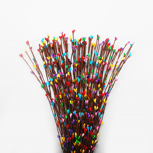Guirlandes artificielles de baies Huayihua, 65 cm de long, 12 paires de perles pour décorations de mariage et de maison DIY - Product Image 1