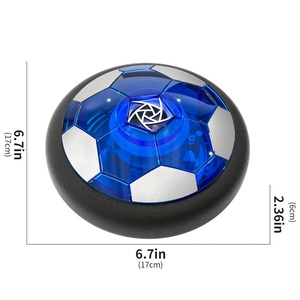 Ballon de football flottant avec lumières LED, buts, jeu d'intérieur pour enfants, garçons, adultes, jouet sportif familial, pare-chocs en mousse, sûr et amusant, alimenté à l'air, cadeau - Product Image 2