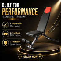 Banc de musculation compact et robuste, multifonctionnel, pliable et réglable pour l'entraînement de force du corps entier