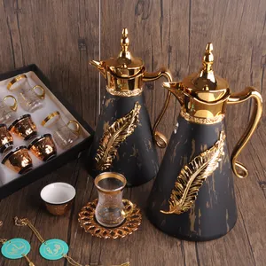 Оптовая продажа, 20 шт., подарочный набор, роскошный термос, фляжка, арабский турецкий даллах, кофейник с чашками
