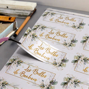 Etiqueta Adhesiva de Vinilo Blanca Personalizada, Impermeable, con Logotipo, para Embalaje de Velas y Manualidades, Impresión de Productos Antiguos - Product Image 3