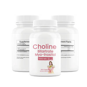 แคปซูลโคลีนอินโอซิทอล 1000 มก. ยี่ห้อ OEM ผลิตภัณฑ์เสริมอาหารโคลีนบิทาร์เทรต 500 มก. และไมโอ-อินโอซิทอล 500 มก. - Product Image 1