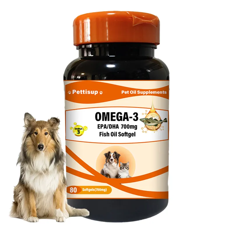 OEM/ODM prezzo all'ingrosso Omega 3 DHA & EPA olio di pesce Softgel integratore Soft capsule olio di pesce per cani e gatti Omega integratore