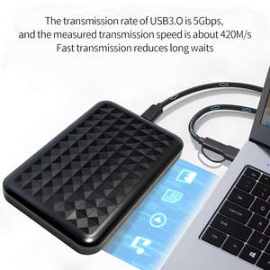 قرص صلب خارجي محمول سعة 1 تيرابايت USB <span class=keywords><strong>3.2</strong></span> نوع-C، مقاوم للماء والغبار والصدمات بمعيار IP65، لنسخ احتياطي للبيانات على الهواتف وأجهزة اللابتوب وPS5 وXbox - Product Image 2