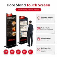Layar LCD Iklan Dua Sisi 55 Inci Indoor Outdoor dengan Sensor Cahaya Cerdas Android/Windows OEM SDK