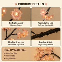 Guirlandes lumineuses LED en forme de branche de rotin, lumières féériques artificielles en forme de branche de saule pour la décoration murale, la chambre, les fêtes intérieures, les mariages