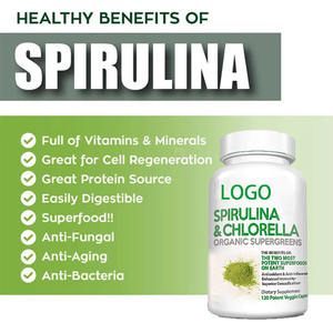 Kualitas Terbaik manfaat kesehatan kapsul chlorella spirulina organik binaraga Ganggang alami kapsul suportif spirulina - Product Image 4