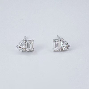 Pendientes de Oro Blanco de 18K con Diamantes Cultivados en Laboratorio, Pendientes de Clip, Pendientes de Diamantes para Mujer, Pendientes Colgantes de Moda, Pendientes Magnéticos - Product Image 1