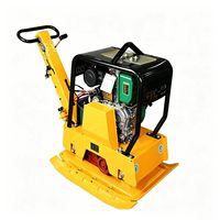 Compacteur vibrant à plateforme plate bidirectionnel de type 220 avec moteur à essence Honda/Lifan, machine de compactage vibratoire haute efficacité