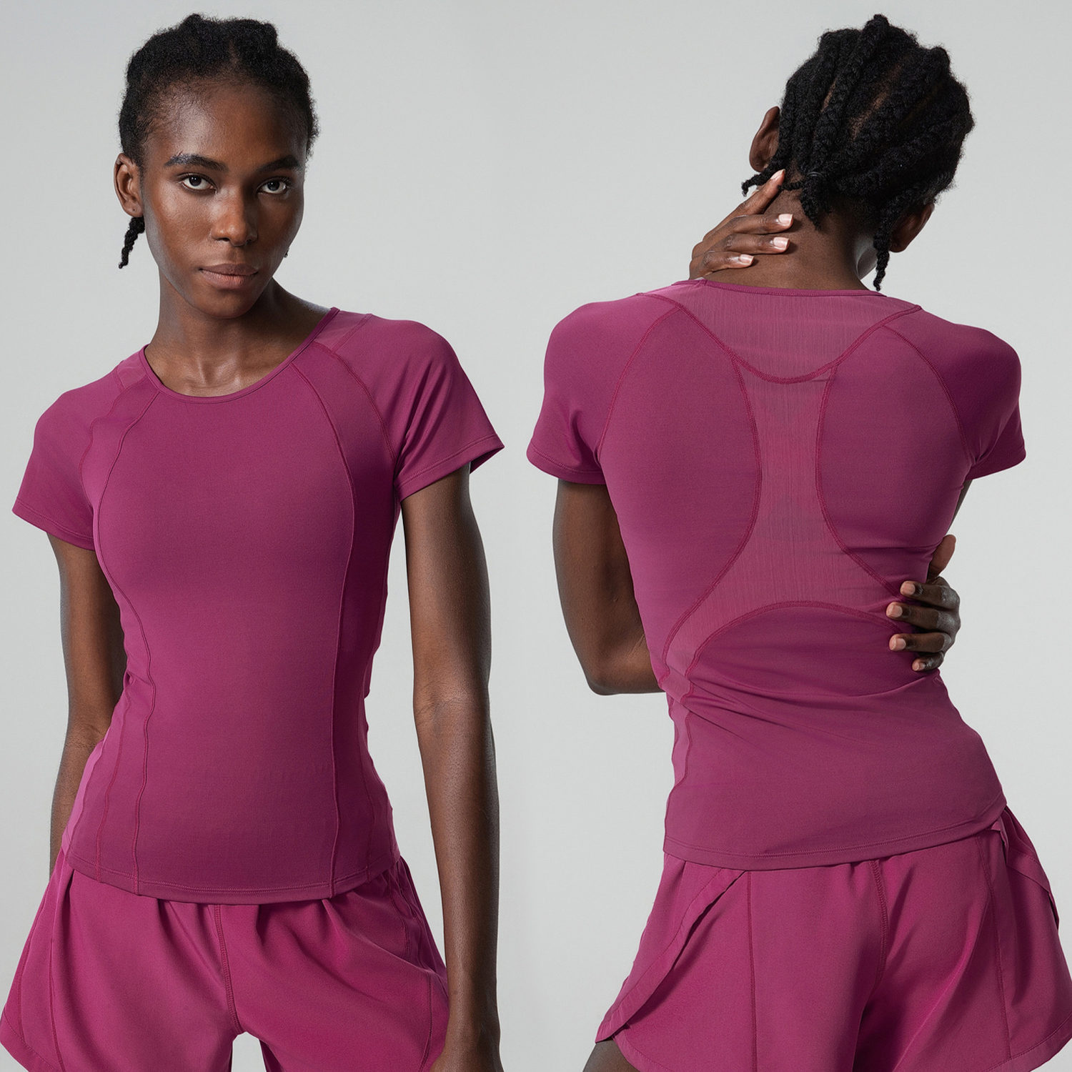 Quick-Drying Women's Sports Short-sleeved with Large Size Stretchable Short Sleeve T-Shirt for Yoga Fitness Pick Ball Clothing