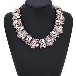 אופנה אישית נשים קסם תכשיטי חדש קולר גדול הצהרת קריסטל ריינסטון כלה חתונה תליון שרשראות - Product Image 3