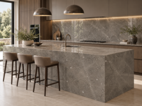 Dalles de marbre gris Maya en pierre naturelle pour plateaux de table basse, meubles de salle de bain, panneaux de cheminée, marches d'escalier, étagères et carreaux de sol