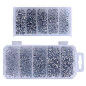 Palmer acier inoxydable pêche fendu O anneaux plat pêche pivotant noeud leurre Double boucle changement anneaux fendus pêche - Product Image 1