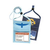 Lencana Nama Poli Katun Lanyard dan Dompet Leher