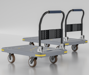 รถเข็นพับได้ขนาด 50 * 70 ซม. สำหรับงานหนัก ขนย้ายสินค้า รถเข็นช็อปปิ้งแบบพื้นเรียบ - Product Image 3