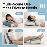 Oreiller ergonomique en mousse à mémoire de forme pour dormeurs sur le ventre, coussin de bureau doux et moelleux pour le cou et le visage