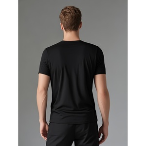 T-shirts décontractés imprimés pour hommes, élégants et confortables, légers, extensibles, respirants, anti-boulochage, à manches courtes, pour l'été, 100% coton - Product Image 1
