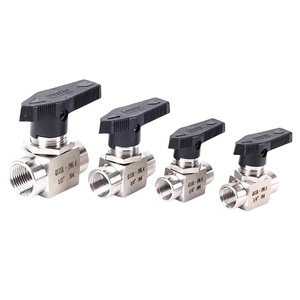 Q11SA 304 316 Stainless Steel NPT BSP Compression <strong>Ball</strong> <strong>Valve</strong> 3/8" <strong>1</strong>/2" 2 Way Mini <strong>Ball</strong> <strong>Valve</strong> Female Thread Straight <strong>Ball</strong> <strong>Valve</strong> - Product Image 2