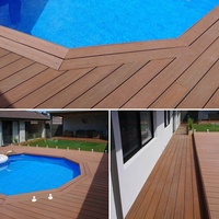 Revêtement de terrasse extérieur en Wpc résistant à la conception extérieure Tenue d'hiver Revêtement de terrasse Plancher de terrasse
