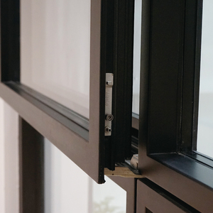 Blanchisserie de cuisine personnalisée Fenêtre de ventilation en verre à double vitrage noir français en aluminium Conception de fenêtre à battant <span class=keywords><strong>coulissante</strong></span> à la dérive - Product Image 5