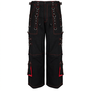 Pantalon Gothique Personnalisé de Haute Qualité Coupe Ample Streetwear 100% Coton Taille Ajustable Style Mode Alternative - Product Image 1