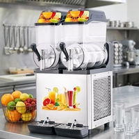Machine à slush commerciale à double cylindre, distributeur de boissons glacées à deux saveurs, machine de vente automatique, équipement de comptoir pour boissons froides