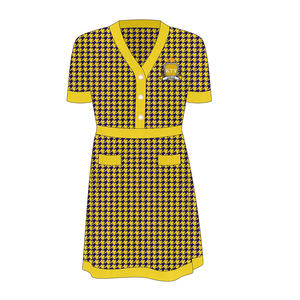 فستان ميدي أنيق محبوك بنمط هاوندستوث جديد لخريف <span class=keywords><strong>2026</strong></span>، فستان نسائي عصري بأكمام قصيرة، فستان كاجوال للحفلات - Product Image 5