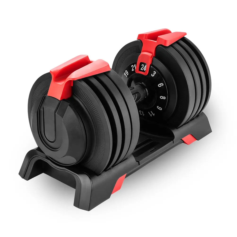 Xdumbbell Thiết Kế Mới Một Tay Nhanh Chóng Trọng Lượng Điều Chỉnh 12 Bánh 52.5lbs Có Thể Điều Chỉnh Quả Tạ Đặt 24kgs