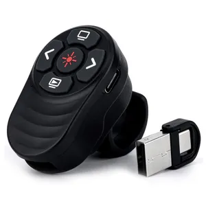 2,4G палец кольцо беспроводной ведущий USB и USB C лазерная указка с подзарядкой батареи для проведения встреч и обучения