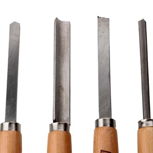 8 <b>Pc</b> Wood Turning Chisel <b>Set</b> Inch Skew Gouge Round Nose Parting Tool Professional Lathe Tools Woodworking - Product Image 4
