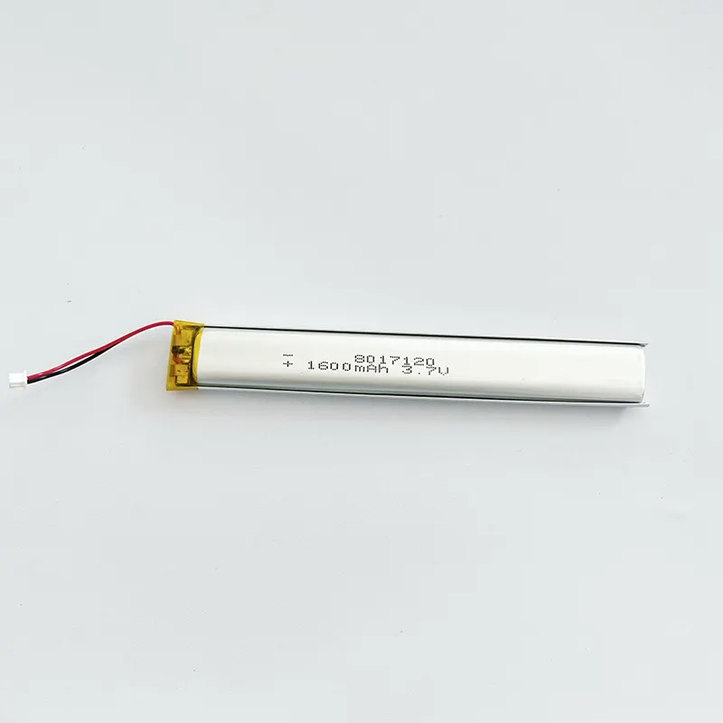 Batería de polímero de litio de tamaño delgado de alta potencia 8017120 1600mAh baterías recargables de iones de litio para bolígrafo inteligente Luz de armario
