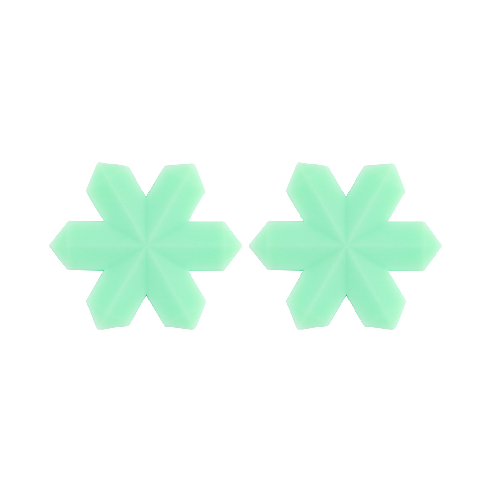 snowflake Focal bead Mint Green SA141