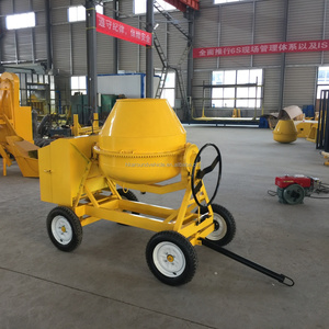 Bétonnière portative à tambour inclinable de 500 L, moteur diesel refroidi par eau, 4 roues, Cm500-4D - Product Image 3