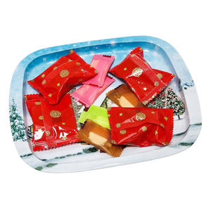 Caja de <span class=keywords><strong>Metal</strong></span> para fabricación de hojalata personalizada de fábrica, contenedor de lata de grado alimenticio, bandeja rodante para Navidad - Product Image 6