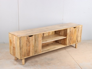Premium Solid Wood Television <b>Stand</b> with Multi Functional Storage Solutions and Elegant Wooden Finish for Living Room Decor - Product Image 2